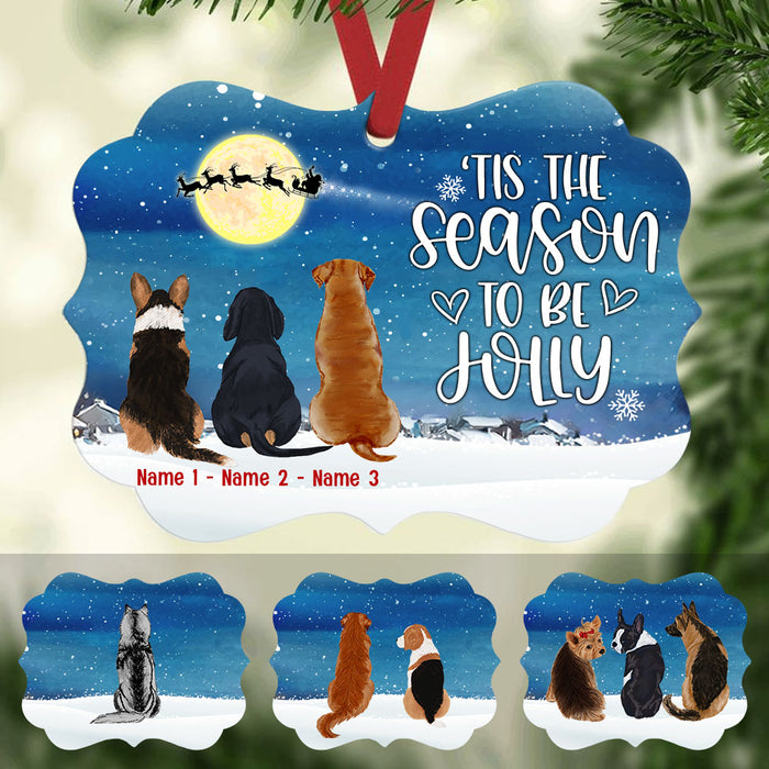 Personalized Dog Watching Santa Benelux Ornament NB133 81O53 1