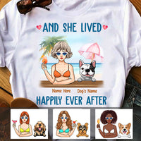 Personalized Dog And Girl Beach T Shirt JN173 26O47 thumb 1