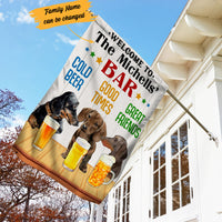 Personalized Dachshund Bar Cold Beer Flag AG181 26O53 thumb 1
