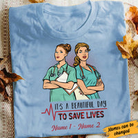 Personalized Nurse Friends Save Lives T Shirt SB32 95O34 thumb 1