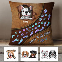 Personalized  Dog Lover Never Walk Alone Pillow  JR151 87O60 (Insert Included) thumb 1