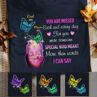 Personalized Memorial Butterfly Mom Dad T Shirt MR313 30O53 thumb 1
