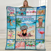 Beach Soul Girl Fleece Blanket JN291 65O47 1