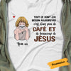 Personalized Coffee Jesus Girl French Café Jésus BWA T Shirt AP148 95O58 1