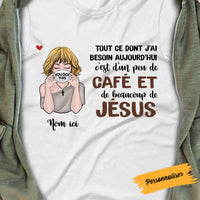 Personalized Coffee Jesus Girl French Café Jésus BWA T Shirt AP148 95O58 thumb 1