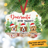 Personalized Dear Santa Dog Christmas Benelux Ornament NB183 67O60 thumb 1