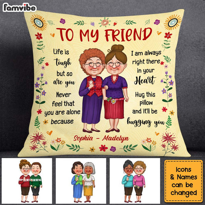 Personalized Gift For Friend Right There In Your Heart Pillow 30516 1