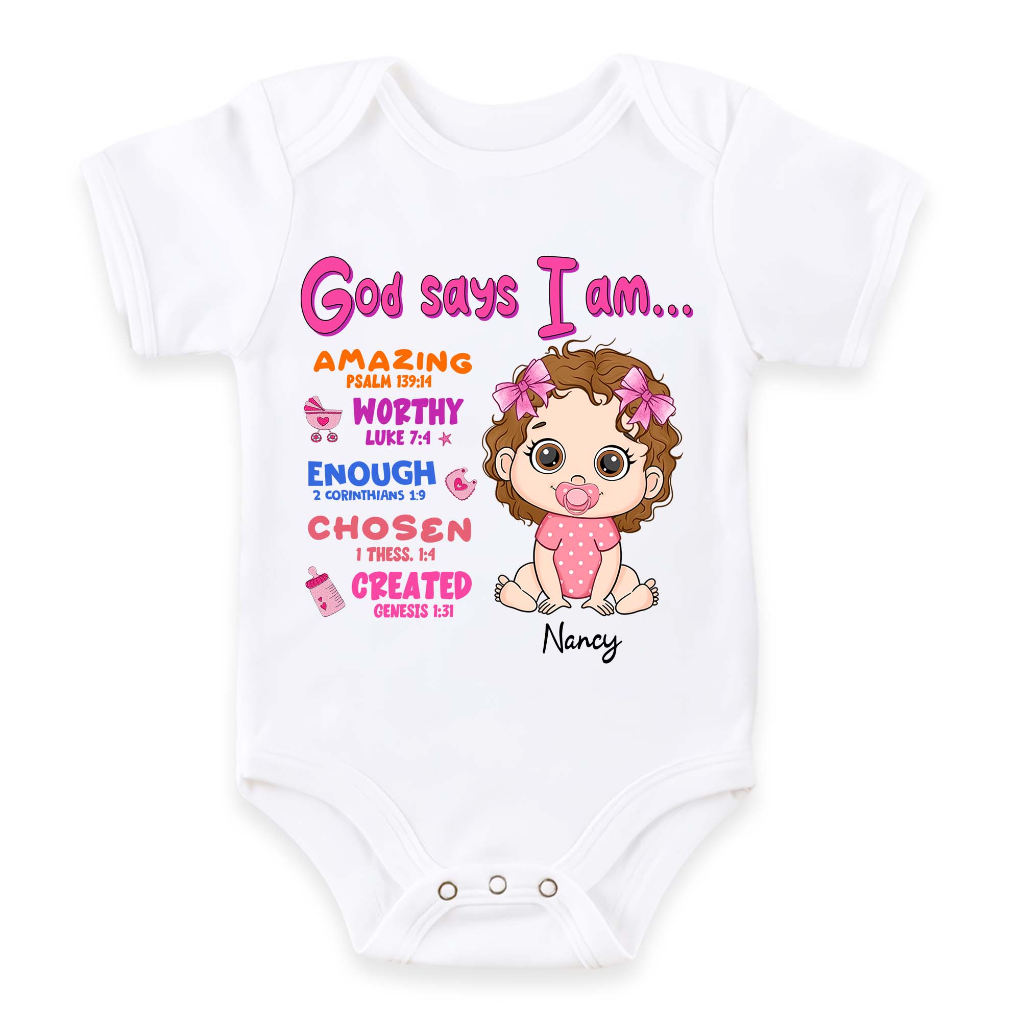 Personalized Gift For Baby God Says You Are Baby Onesie 31408 Primary Mockup