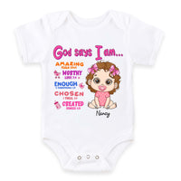 Personalized Gift For Baby God Says You Are Baby Onesie 31408 thumb 1