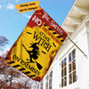 Personalized No Trespassing Attack Witch Halloween Flag AG191 65O53 1