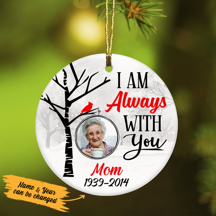 Personalized Cardinal On Birch Tree Memorial Ornament OB161 30O53 1