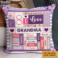 Personalized Gift For Grandma Reasons I Love Being A Grandma Pillow 30631 thumb 1