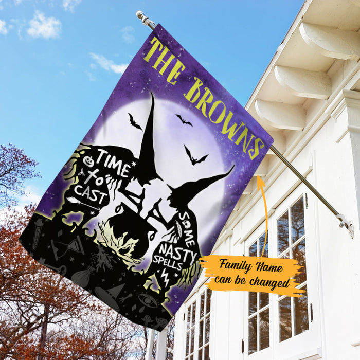 Personalized Nasty Spell Witches Halloween Flag JL212 29O58 1