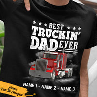 Personalized Trucker Dad T Shirt DB11 87O36 thumb 1