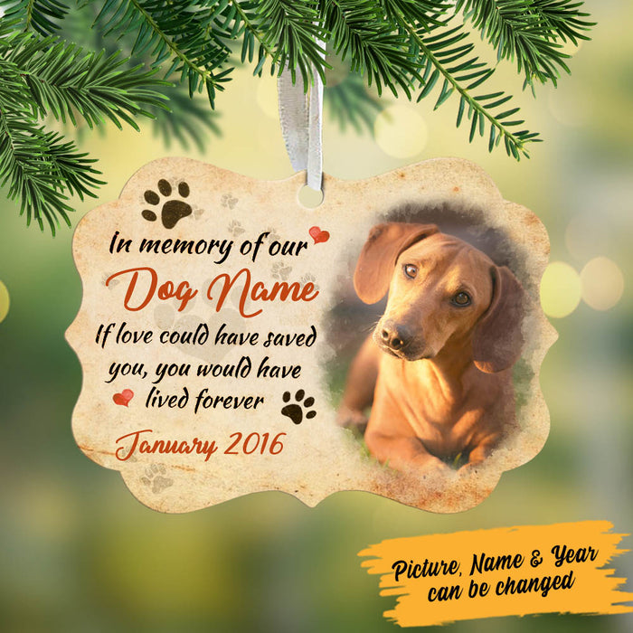 Personalized Dog Memorial In Memory of Our MDF Benelux Ornament NB111 99O60 1