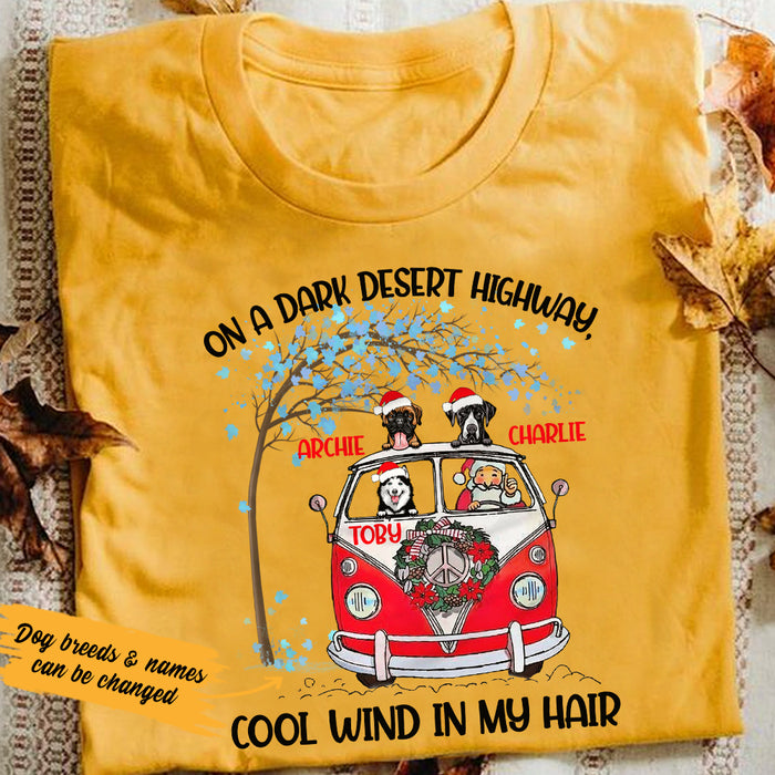 Personalized On Dark Desert Highway  Dog Christmas T Shirt OB271 30O36 1
