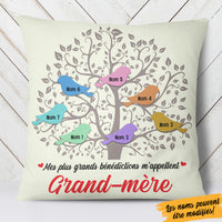 Personalized  French Maman Grand-mère Blessings Tree Mom Grandma Pillow AP97 65O36 (Insert Included) thumb 1