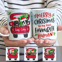 Personalized Merry Christmas Dog Red Truck Mug OB1612 81O53 thumb 1