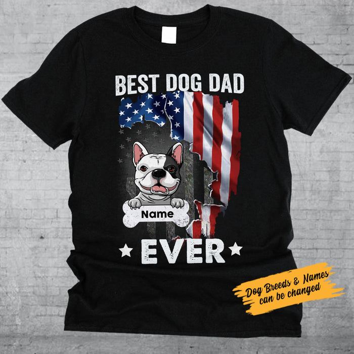 Personalized Dog Dad Flag T Shirt JN45 95O58 1
