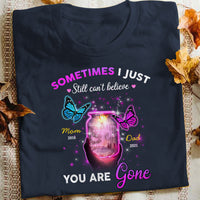 Personalized Memorial Butterfly Loss Of Mom Dad T Shirt MR311 30O57 thumb 1