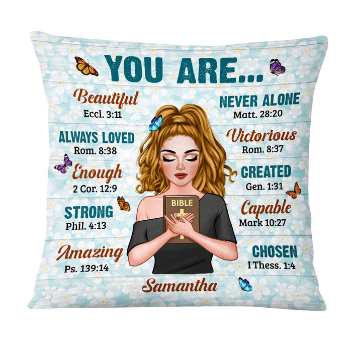 Personalized Gift For Daughter You Are Bible Verses Pillow 22700 1