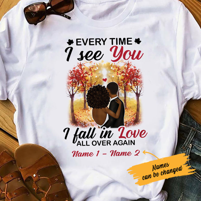 Personalized BWA  Couple Fall In Love Again T Shirt SB81 65O53 1