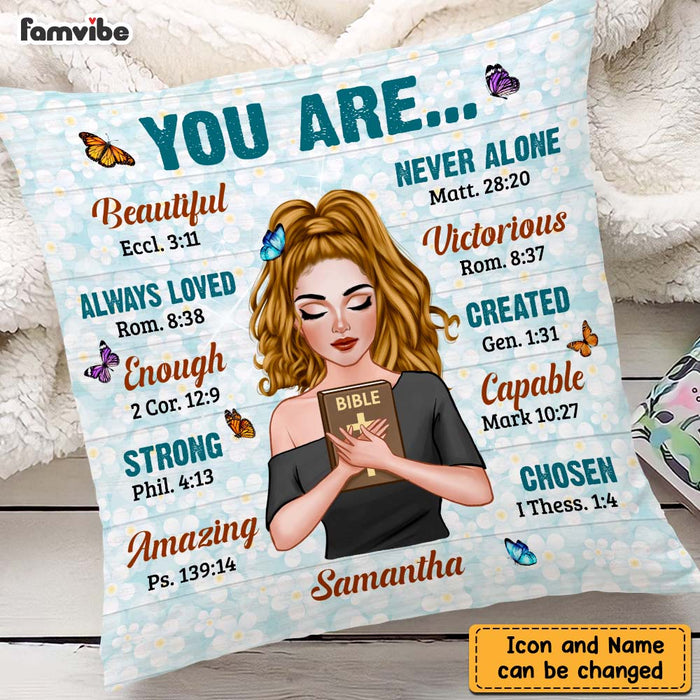 Personalized Gift For Daughter You Are Bible Verses Pillow 22700 1