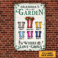 Personalized Grandma Garden Metal Sign JN302 26O58 thumb 1