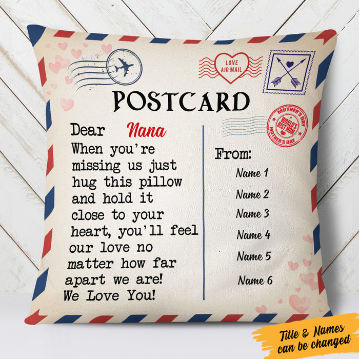 Personalized Mother's Day Postcard To Mom Grandma Pillow MR312 65O57 1