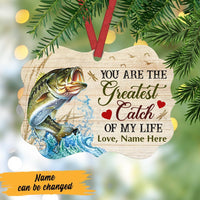 Personalized Greatest Catch Of My Life Fishing Couple Benelux Ornament -  Famvibe