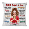 Personalized God Says I Am Girl With Cross Pillow 22701 1