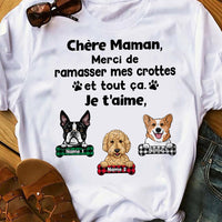 Personalized Dog Mom French Maman De Chien T Shirt AP134 26O36 thumb 1