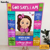 Personalized Gift For Granddaughter God Says I Am Blanket 30085 1