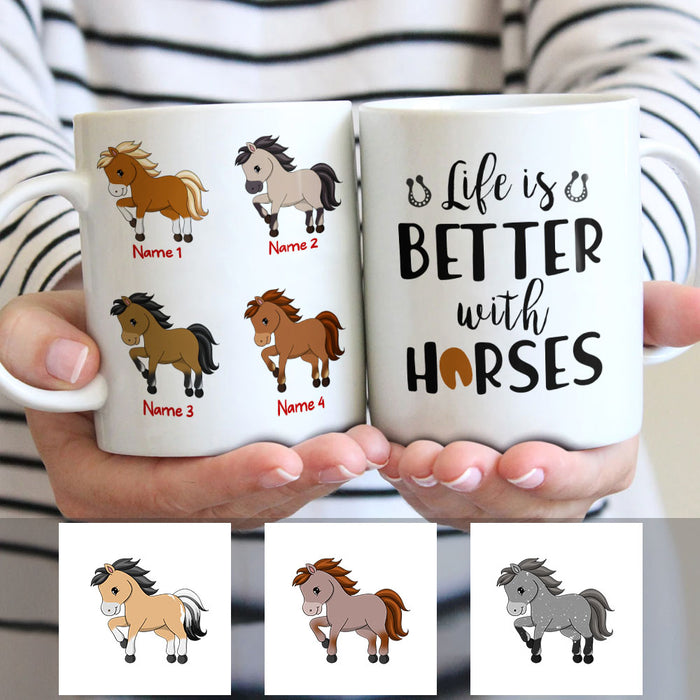 Personalized Horse Life Better Mug DB81 81O53 1