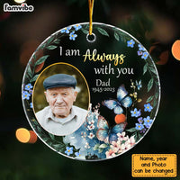Personalized Memorial Butterflies Gift I'm Always With You Circle Ornament 30065 thumb 1