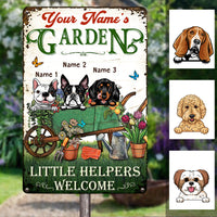 Personalized Dog Garden Metal Sign JN305 30O57 thumb 1