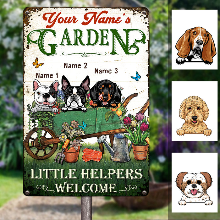 Personalized Dog Garden Metal Sign JN305 30O57 1