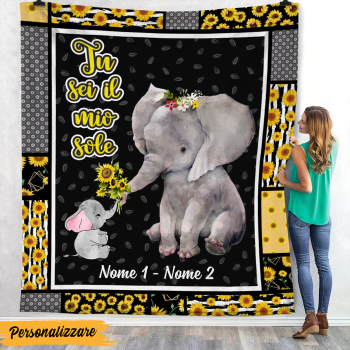 Personalized Elephant Granddaughter Italian Blanket AP1420 95O47 1