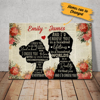 Personalized Valentine Couple I Choose You Canvas  JR112 81O34 thumb 1
