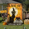 Personalized Black Cat Brewing Company Halloween Flag AG222 85O58 1