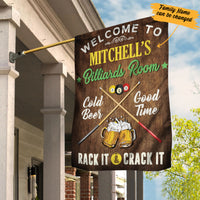 Personalized Billiards Game Room Rack It And Crack It Flag AG131 67O57 thumb 1