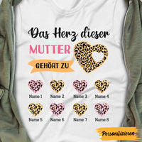 Personalized Mom Grandma Heart German Mama Oma Herz T Shirt AP125 95O47 thumb 1