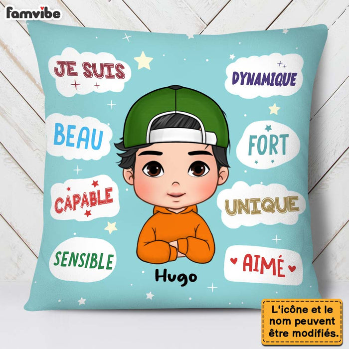 Personalized Gift For Grandson French Je Suis Pillow 30165 1