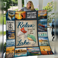 Relax You're At The Lake Fleece Blanket JN301 67O47 thumb 1