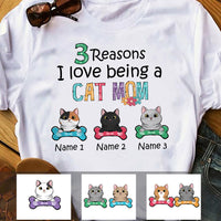 Personalized Reasons Love Being A Cat Mom Grandma T Shirt MR92 65O34 thumb 1