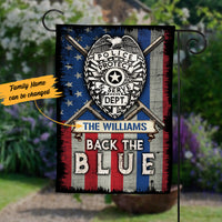 Personalized Police Back The Blue Flag JL103 95O53 thumb 1