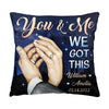 Personalized Couples Anniversary, Loving Gift Hand In Hand Pillow 30788 1