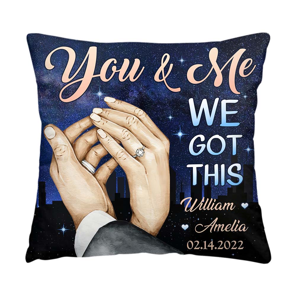 Personalized Couples Anniversary, Loving Gift Hand In Hand Pillow 30788 Primary Mockup