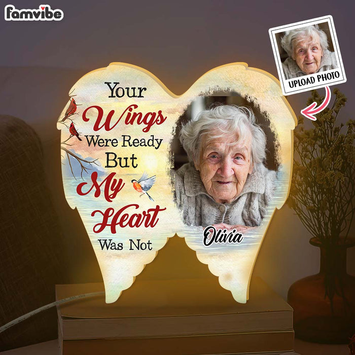 Personalized Memorial Photo Your Wings Were Ready Custom Shape Photo Light Box 31702 1