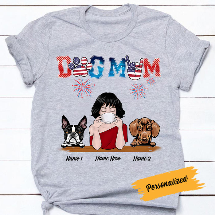Personalized Dog Mom T Shirt MY111 26O58 1